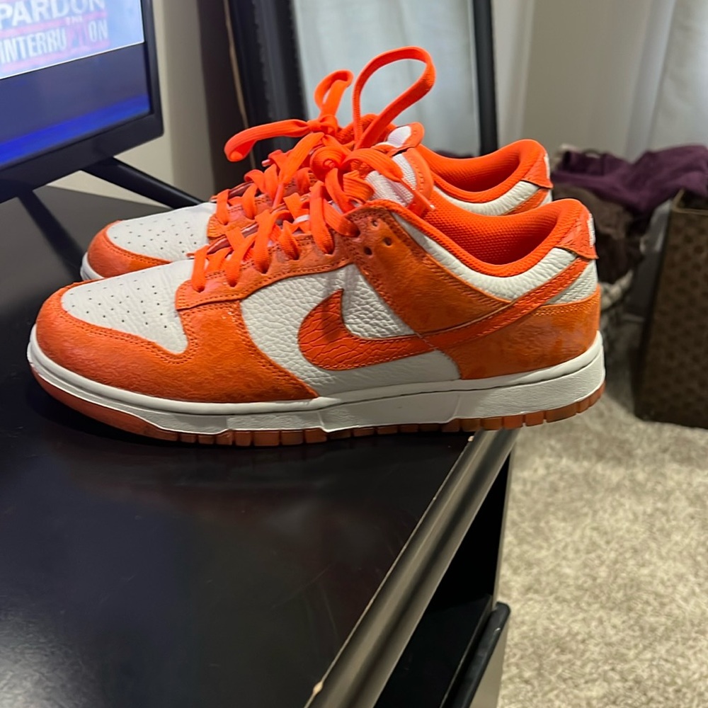 Nike Orange and White Athletic Shoes